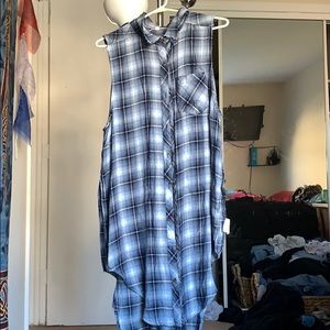 Blue Plaid tunic.